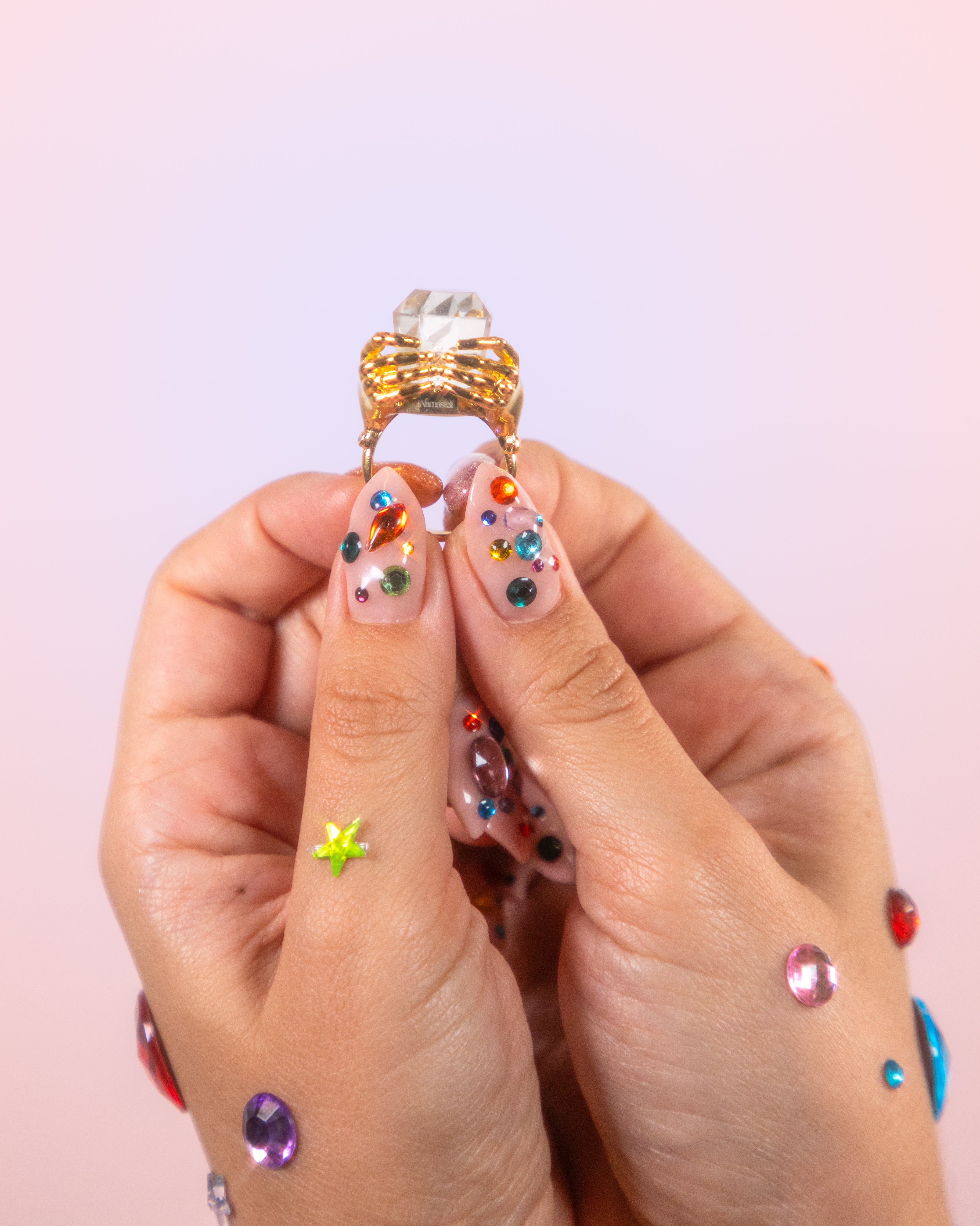 Ring crystal pop coconut