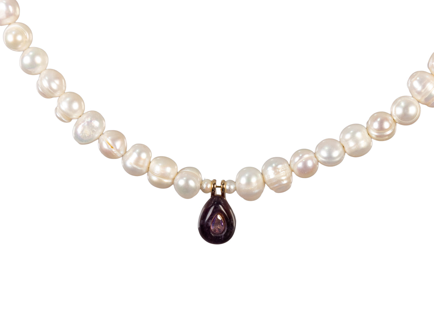 Collar pearl amethyst