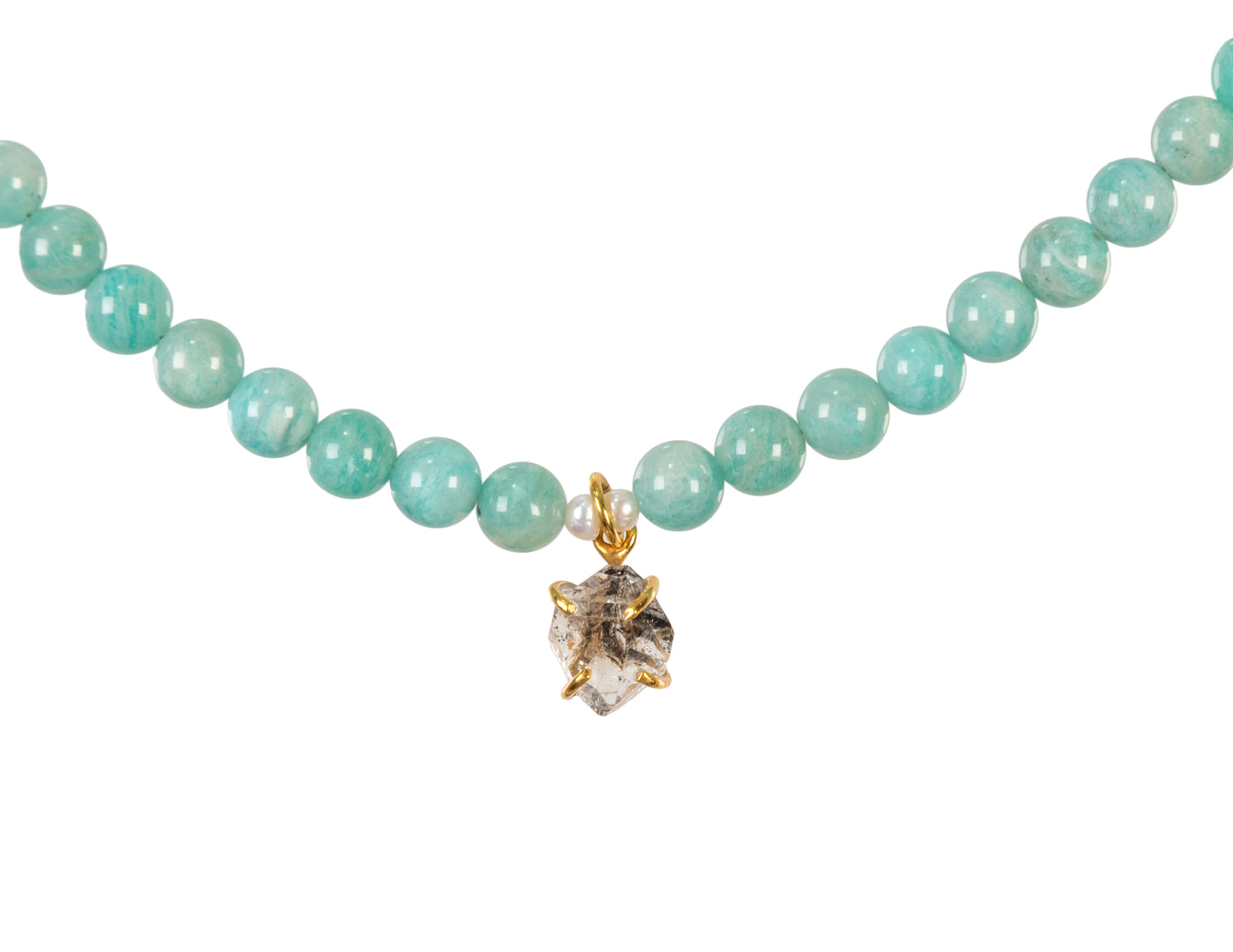 Collar pearl amazonita