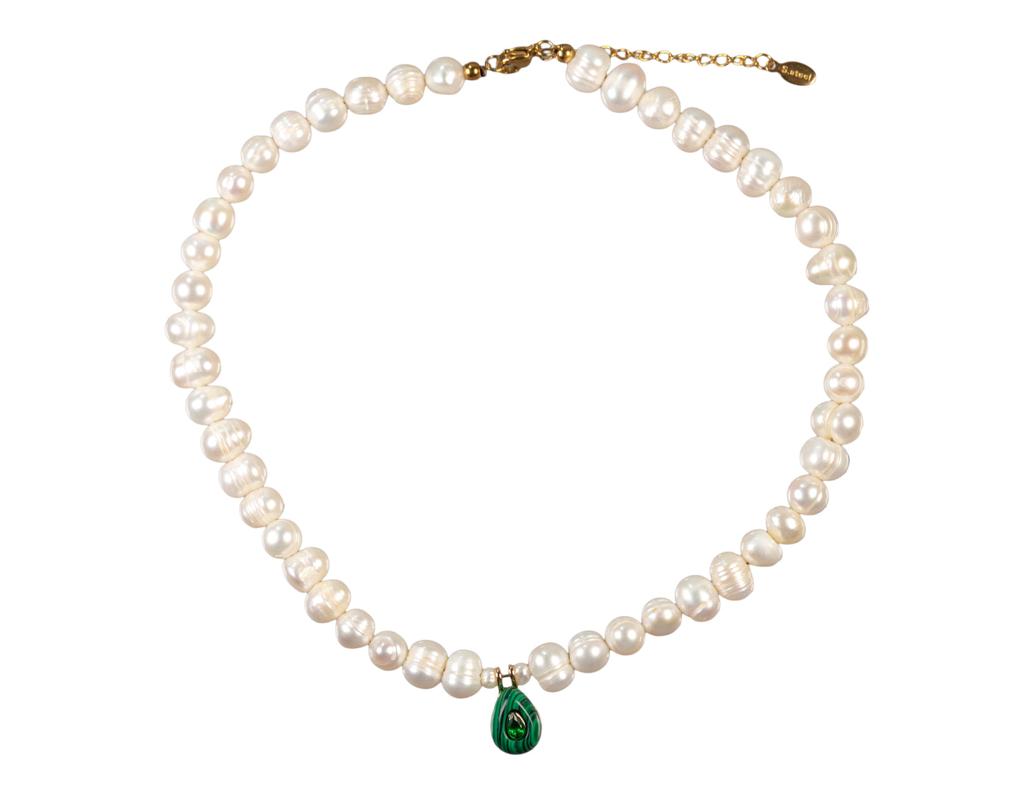 Collar pearl malaquita