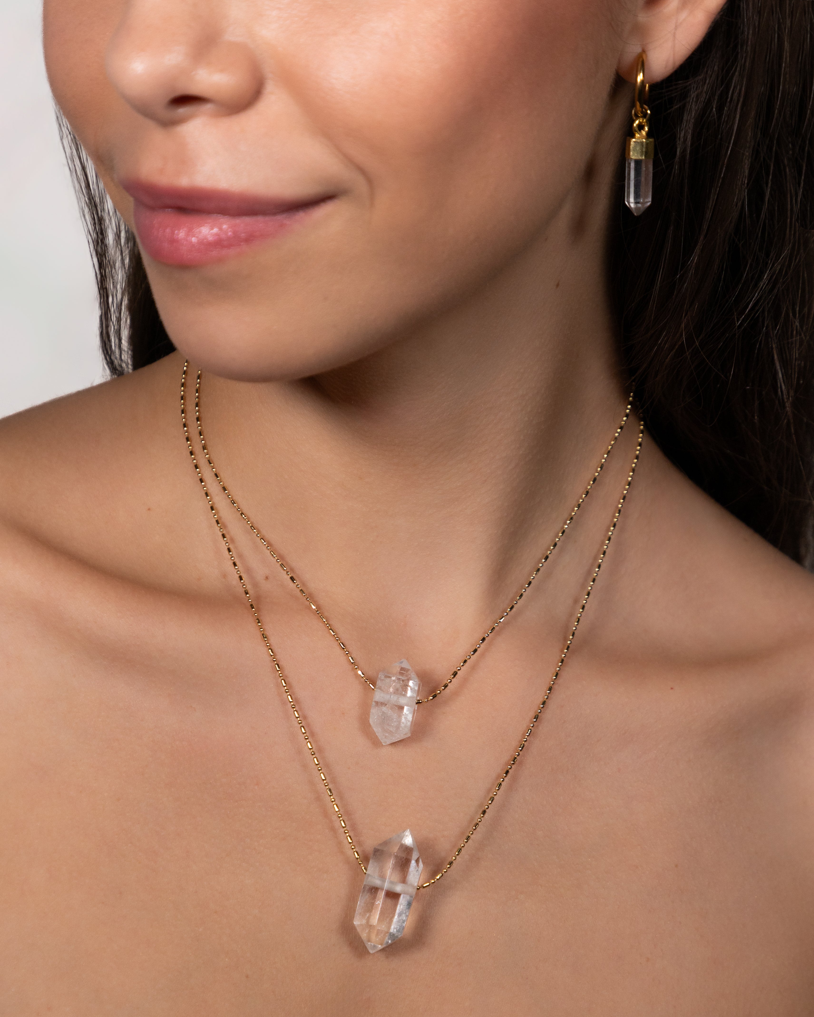 Collar cuarzo blanco MINI