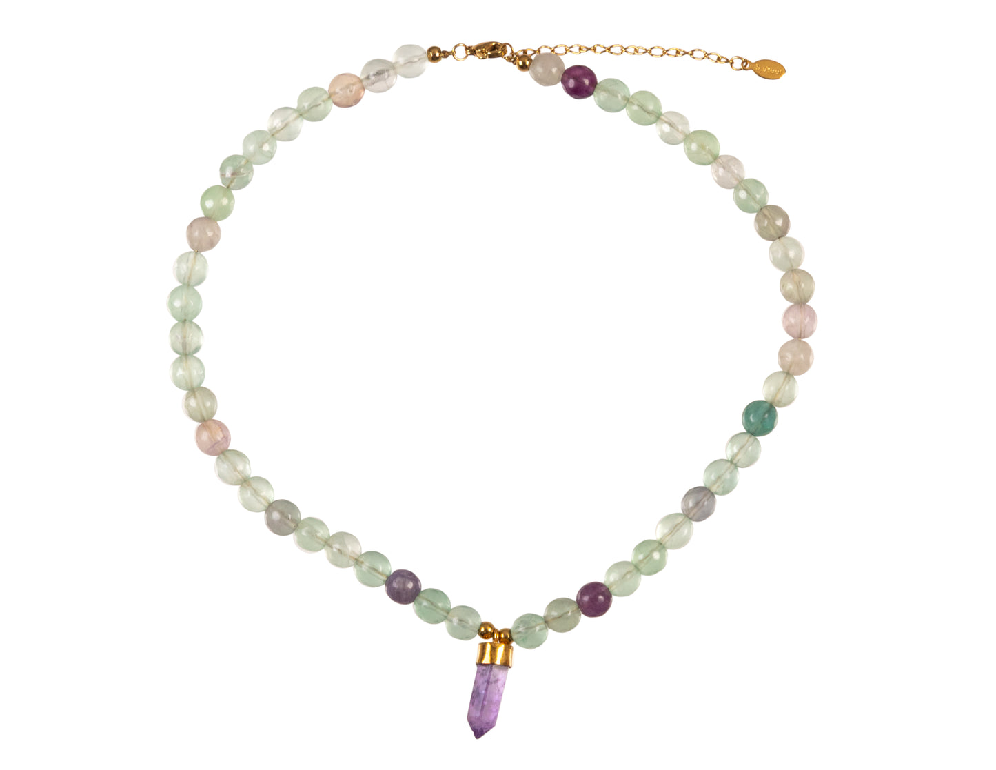 Collar chunky fluorita arcoiris