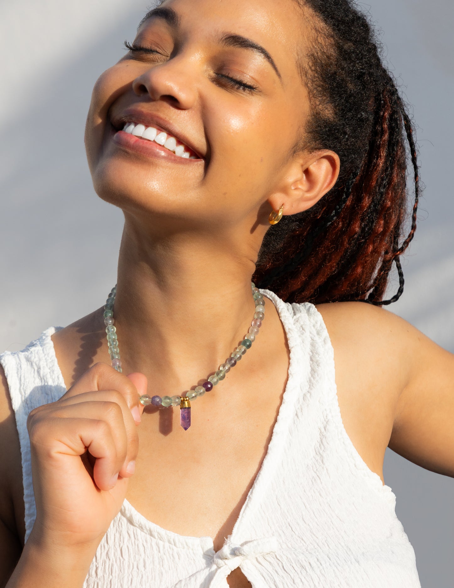 Collar chunky fluorita arcoiris