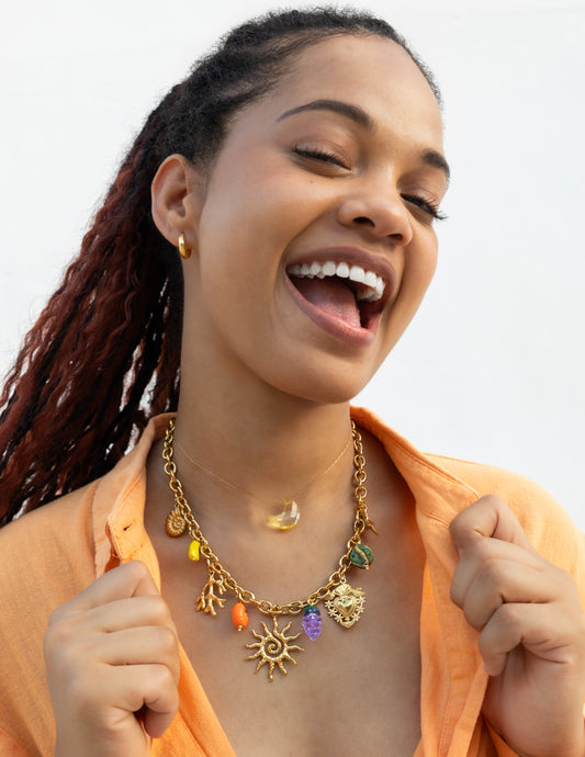 Collar chain happy charms