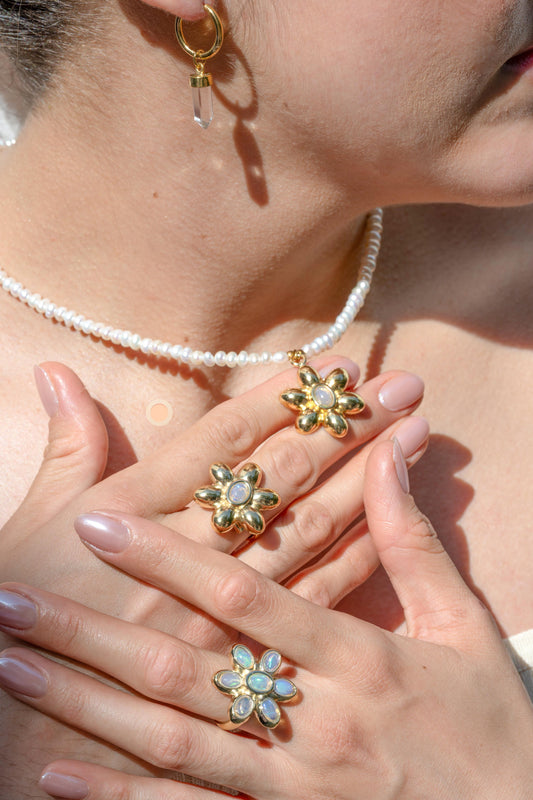 lolita opal pearls necklace